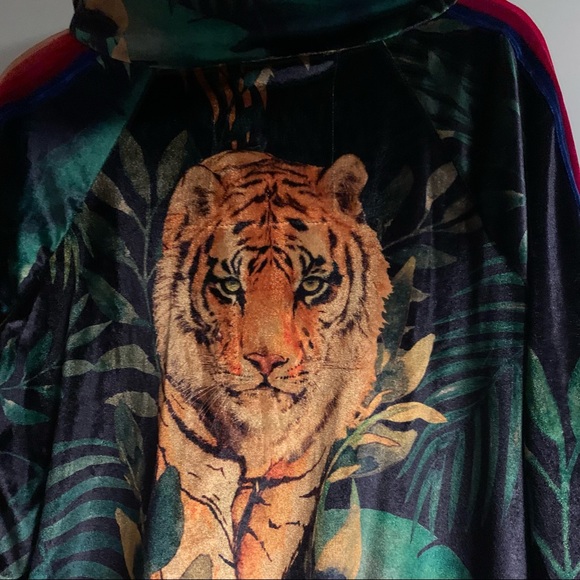 *SOLD* Aviator Nation Tiger Velour Hoodie Large - Picture 8 of 15